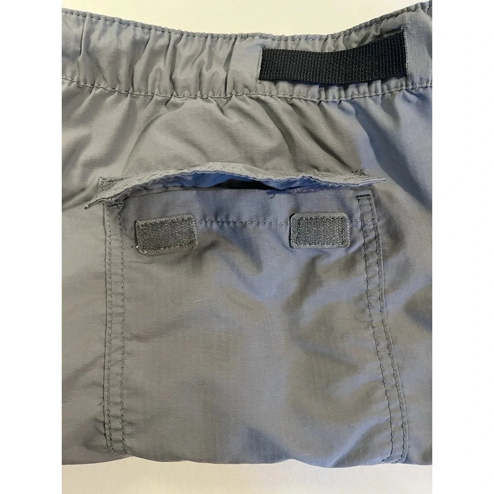 Croft & Barrow Mens XXL Gray Nylon Cargo Hiking Shorts Belted Quick Dry Outdoor
